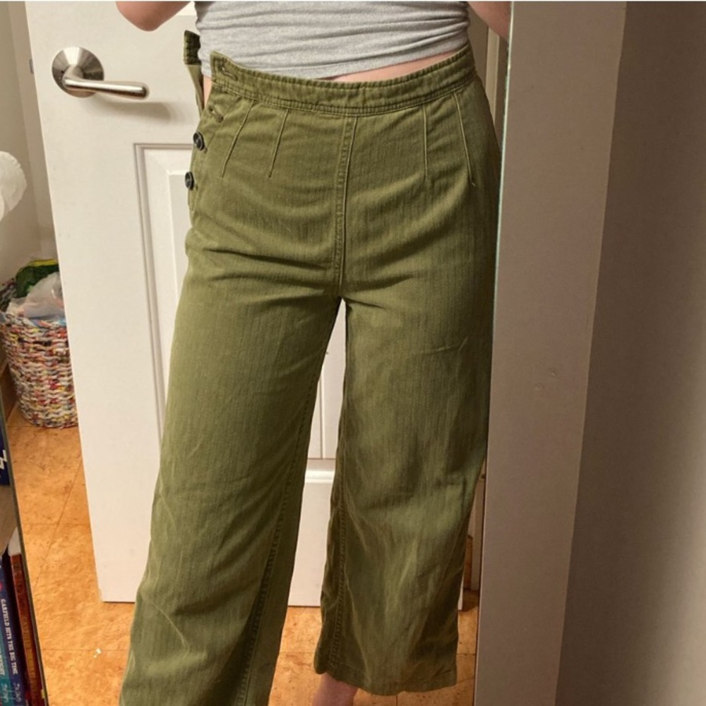 Green free people pants